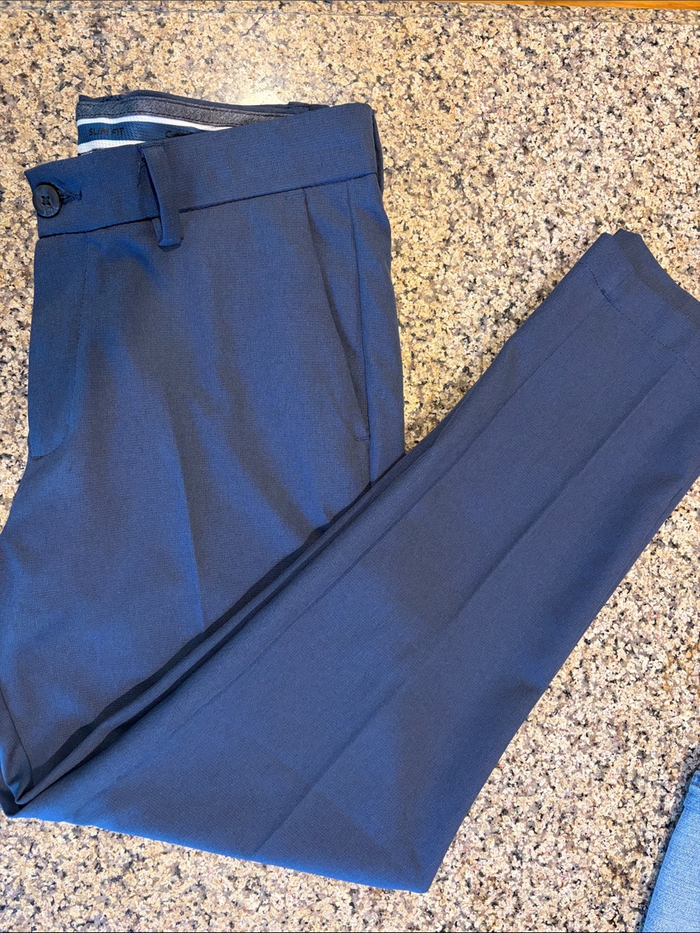 Haggar Men's Navy Blue Dress Pants - Slim Tailored 30x29